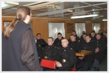 Богослужение на корабле &laquo;Камчатка&raquo; (23 февраля 2008 года)